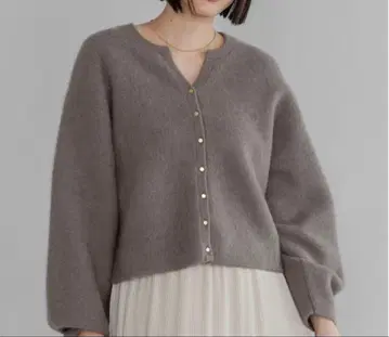 CN 라쿤 네이비 가디건 브라운