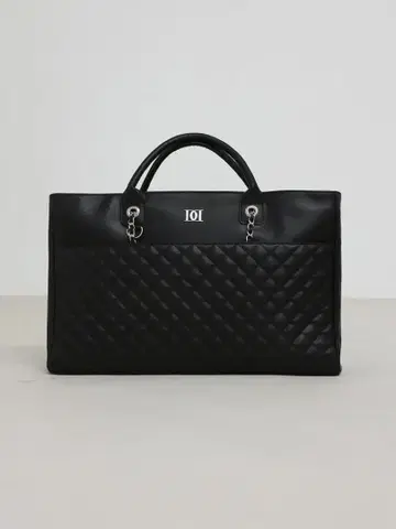 다리치 DD 퀼팅 와이드 멀티 토트백 BLACK