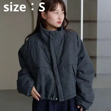 kastane 체크 충전솜 리버서블 아우터 S