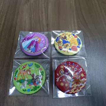 디즈니 자수 캔뱃지 4개 세트
