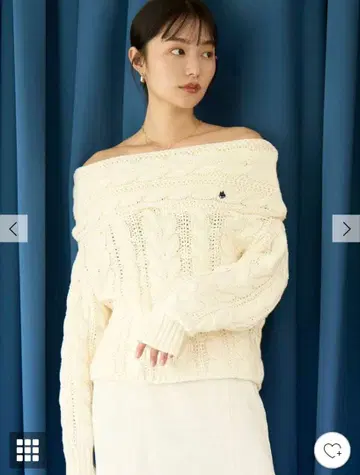 [ POLO BCS 콜라보 ] 케이블 오프숄더 니트 풀오버