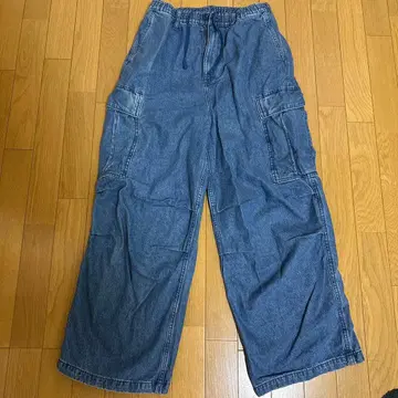 GU 카고 팬츠 데님 컬러