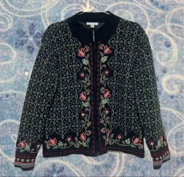 꽃 자수 가디건