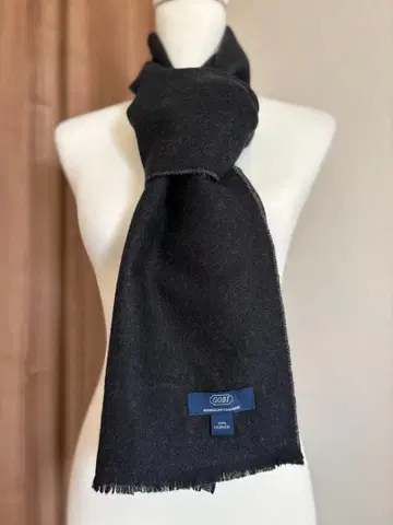 새상품급 GOBI 캐시미어 100% 머플러 차콜 그레이