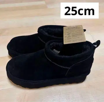 새상품 BEARPAW 베어파우 어그 부츠 통굽 블랙 25cm