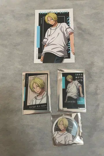 사카모토 데이즈 모드 스타일 패션 캔뱃지 아크릴 카드 아사쿠라 신
