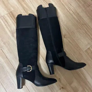 DIANA 스웨이드 콤비 롱 부츠