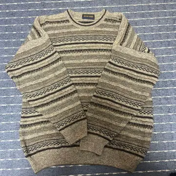 PETER GRIBBY 스트라이프 패턴 니트 스웨터 XL