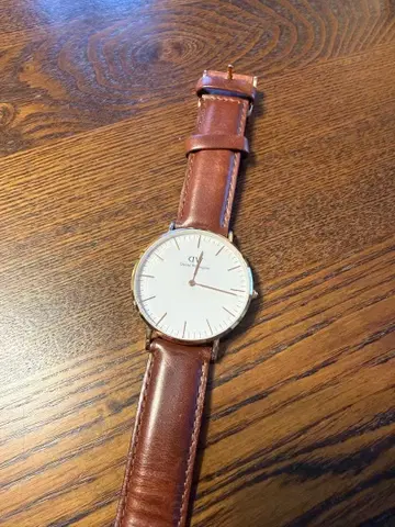 Daniel Wellington DW 아날로그 손목시계 화이트/브라운