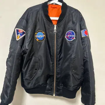 ROTHCO 로스코 MA-1 플라이트 자켓 XL 블랙 오렌지 패치 부착