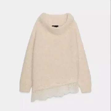 ZARA 레이스 콤비 니트 스웨터