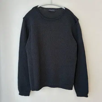 BASILE28 블랙 실크코튼 니트 빅 XL 42 일본제