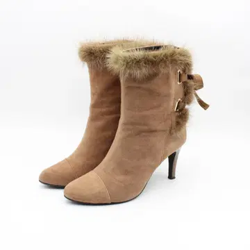 스트로베리 필드 퍼 디자인 부츠 (23.5cm) 새상품급