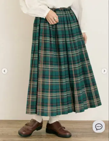 사만사 모스모스 플리츠 스커트 그린