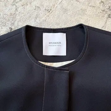 STUDIOUS 노카라 자켓 블랙