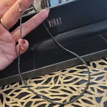 KIRAT 블랙 다이아 목걸이