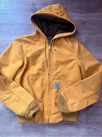 Carhartt 후드 부착 자켓 머스타드