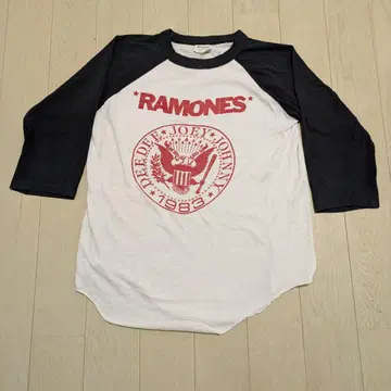 1983's RAMONES 빈티지 T셔츠 베이스볼 T셔츠