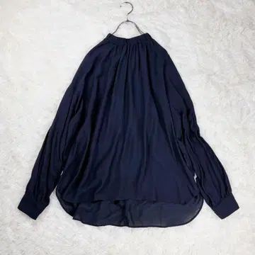 Whim Gazette 시어 블라우스 긴팔 셔츠 F