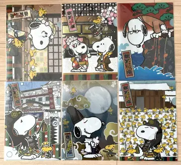 스누피 가부키좌 A4 클리어 파일 미개봉 6장 세트 스누피