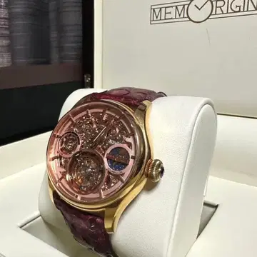 MEMORIGIN 수동 와인딩 시계 스켈레톤 디자인