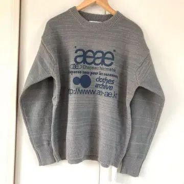 aeae 로고 니트 스웨터 사이즈 S 남녀 공용 즉시 구매
