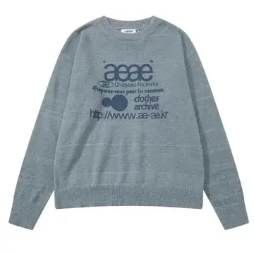 [ 새상품 ] aeae 로고 니트 스웨터 사이즈 S 남녀 공용 즉시 구매