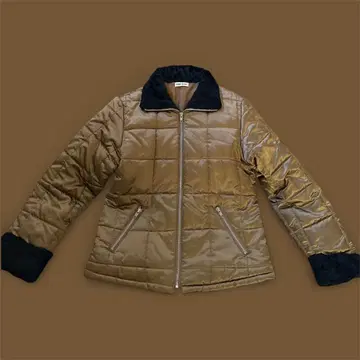 브라운 퀼팅 다운 자켓