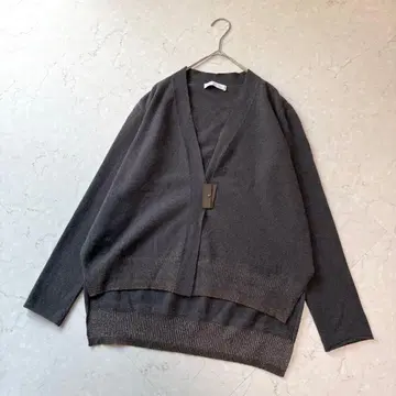 FABIANA FILIPPI 실크 캐시미어 혼방 가디건 다크 그레이