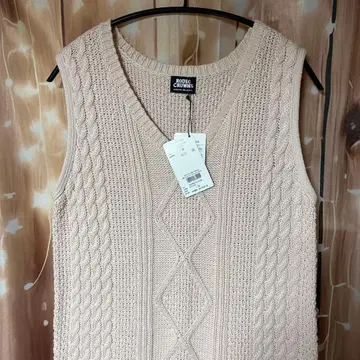 새상품 RODEO CROWNS 로데오 베이지 V넥 롱 베스트