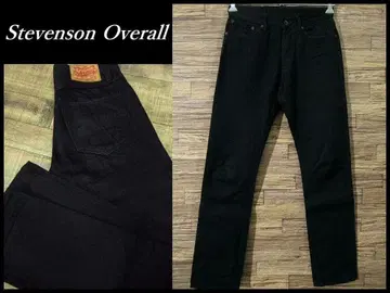 스티븐슨 오버롤 210 빅 서 슬림 블랙 데님