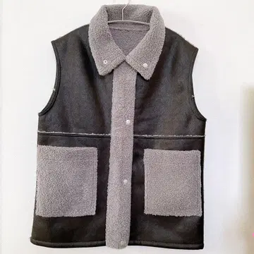 kastane 카스타네 페이크 무스탕 베스트 리버서블