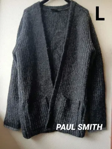 폴스미스 블랙 리브 가디건 L/LL 알파카 코튼