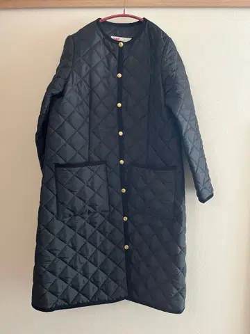 [ 새상품급 ] 트래디셔널 웨더 블랙 퀼팅 자켓 롱 기장