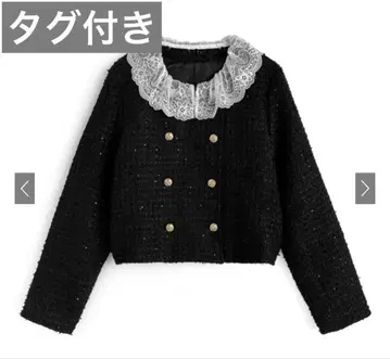 2Way 레이스 더블 버튼 트위드 자켓 gn554 GRL