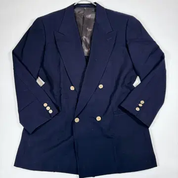 레어 EMPORIO ARMANI 네이비 재킷 골드 버튼 더블 사이즈 L