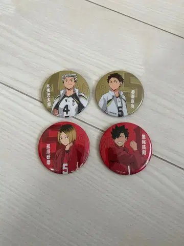 캐릭터 핀 배지 세트 4개