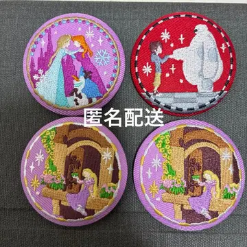 디즈니 자수 캔뱃지 베이맥스 안나 라푼젤