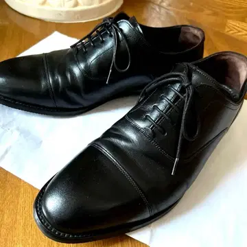 HILTON 블랙 스트레이트 팁 드레스 슈즈 가죽 신발 26 EEE