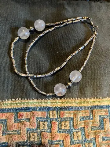 카렌 실버 실버 비즈 팔찌 약 17cm