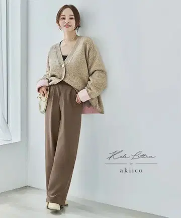 고베 레터스 다나카 아키코 씨 콜라보 저지 와이드 팬츠