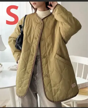 JaVa 자바 콜라보 어른의 내추럴 무드 노카라 오버 사이즈 퀼팅