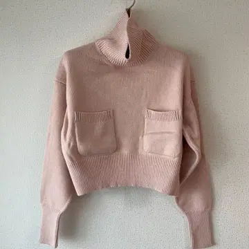 데이지린 FOXEY 하이넥 니트 엔젤헤어코튼 핑크