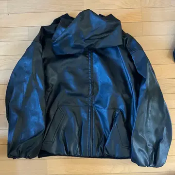 블랙 가죽 자켓 M 사이즈