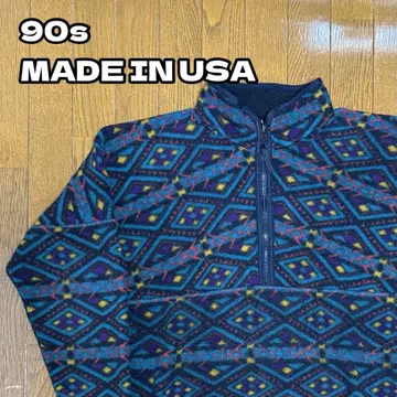 PenField 90s 지오메트릭 패턴 플리스 자켓