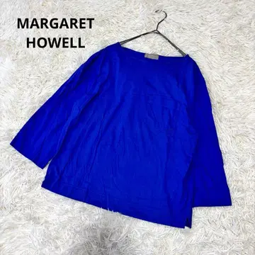 마가렛호웰 코튼 7부 소매 티셔츠 파랑