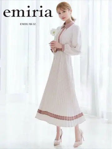 EmiriaWiz 에밀리아 위즈 / 영문 로고 롱 셔츠 원피스