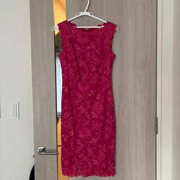 타다시 쇼지 핑크 자수 슬리브리스 원피스 사이즈 0