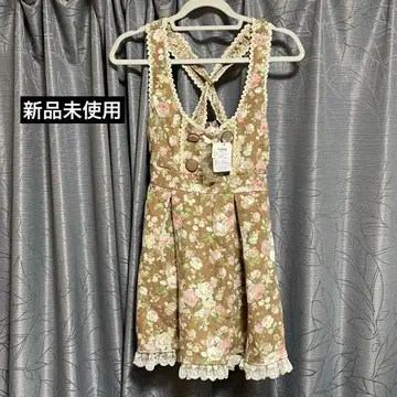 LIZ LISA 꽃무늬 점프수트 원피스 핑크 베이지 구하기 어려움