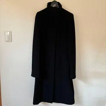 롱 코트 스탠드 카라 블랙